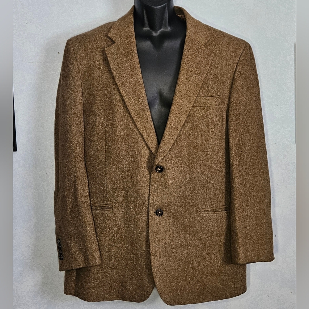 JºS A BANK Mens Camel Hair Brown Sport Coat Blazer Jacket, 44R